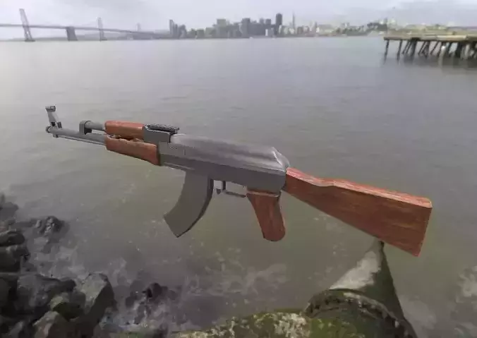 Gameready Ak47 rifle in water