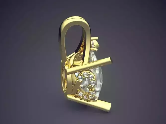 Pendant With Diamond CAD-5558
