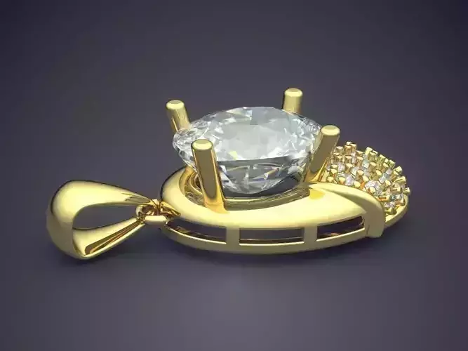 Luxurious Pendant With Diamonds CAD-5555