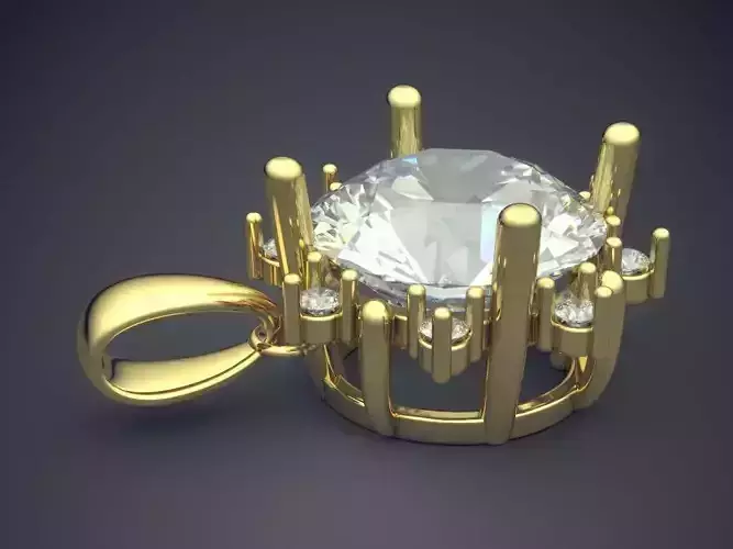 Pendant With Diamonds CAD-5547