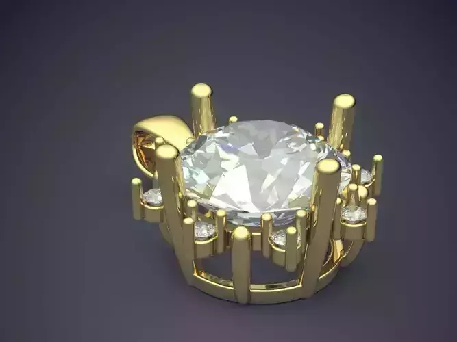 Pendant With Diamonds CAD-5547 3D print model