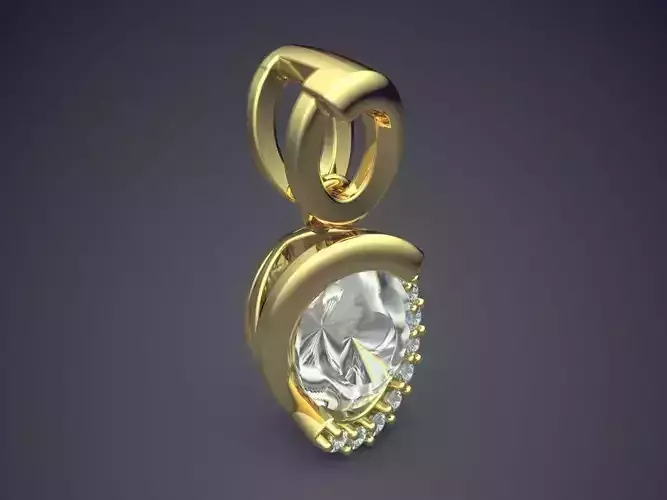 Pendant With Diamond CAD-5538