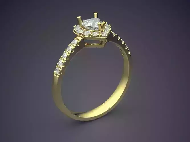 Engagement Ring With Diamonds CAD-5539