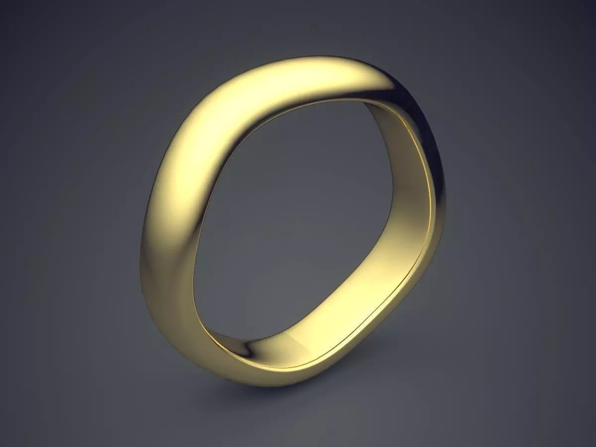 Curved Ring CAD-5535 3D print model_0
