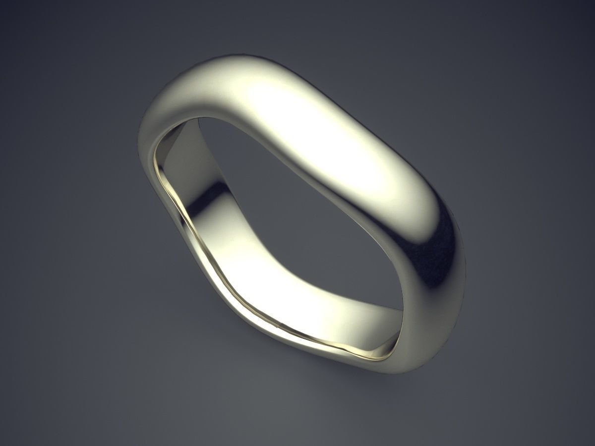 Curved Ring CAD-5535 3D print model_1