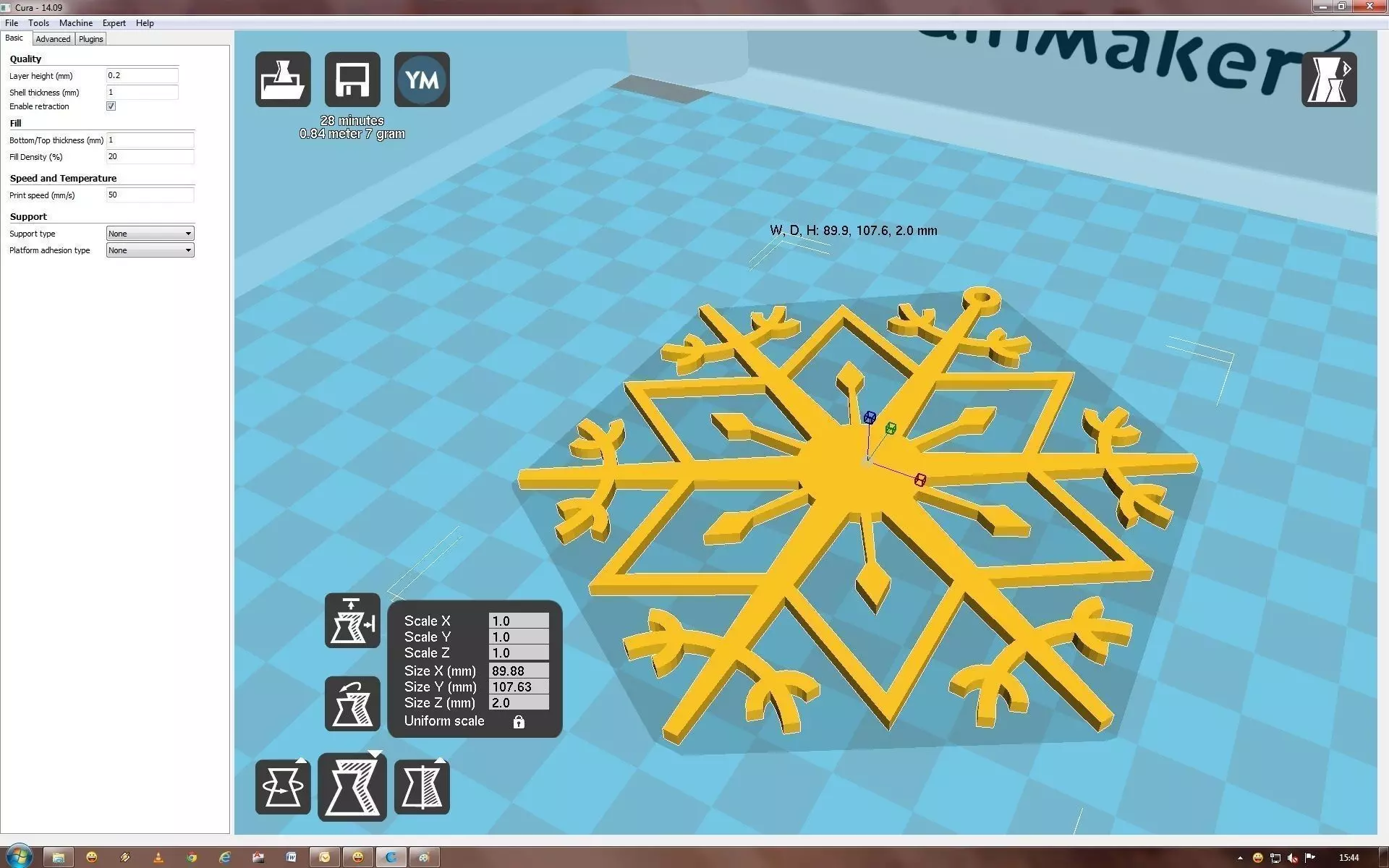 Snowflake maker 3D print model_0