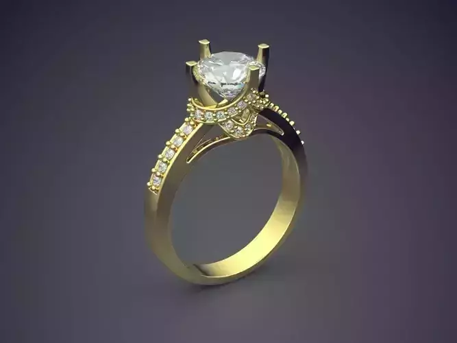 Engagement Ring With Diamonds CAD-5519