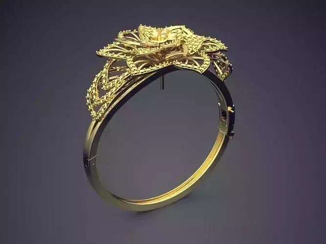 Flower Motif Bracelet CAD-5526 3D print model