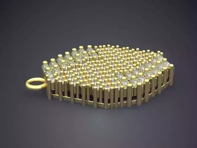 Pendant With Diamonds CAD-5518