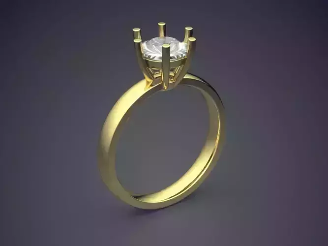 Engagement Ring With Diamond CAD-5513