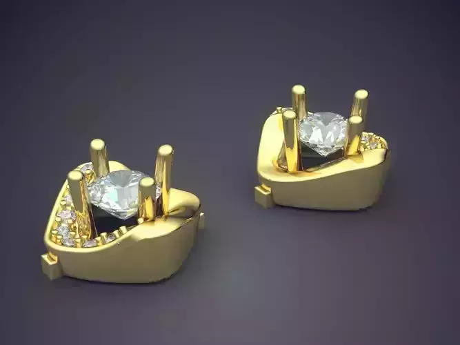 Earrings With Diamonds CAD-5514