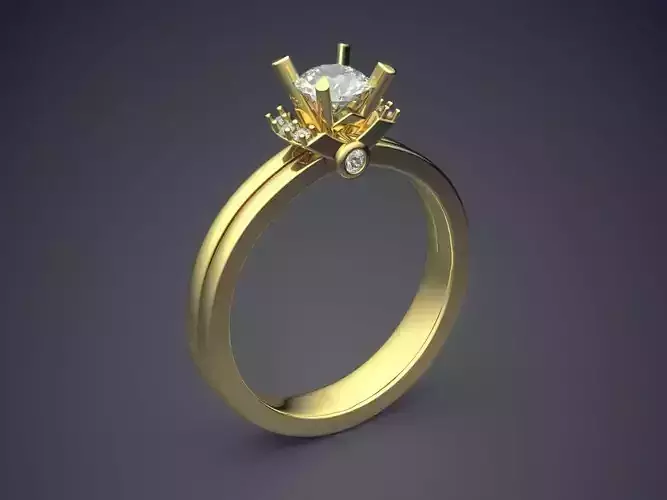 Engagement Ring With Diamond CAD-5508