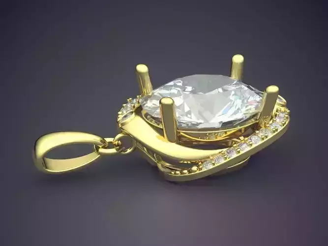 Pendant With Diamonds CAD-5511