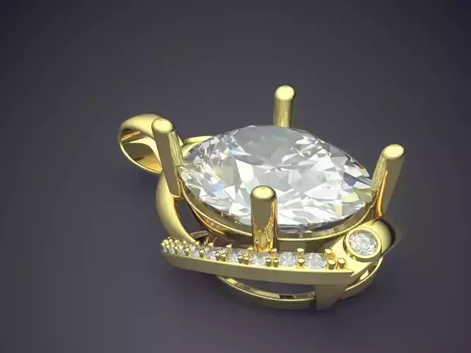 Pendant With Diamonds CAD-5511
