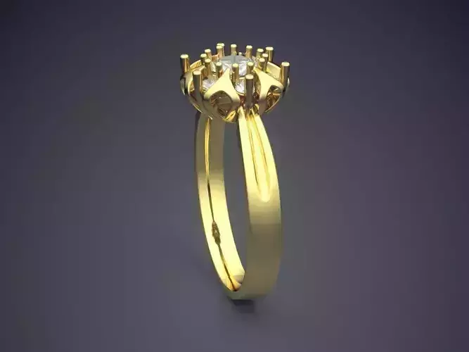 Ring With Blossoming Diamond On Top CAD 5502