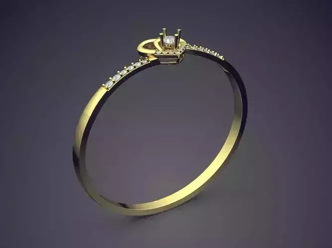 Heart-shaped Ring CAD-5497 3D print model