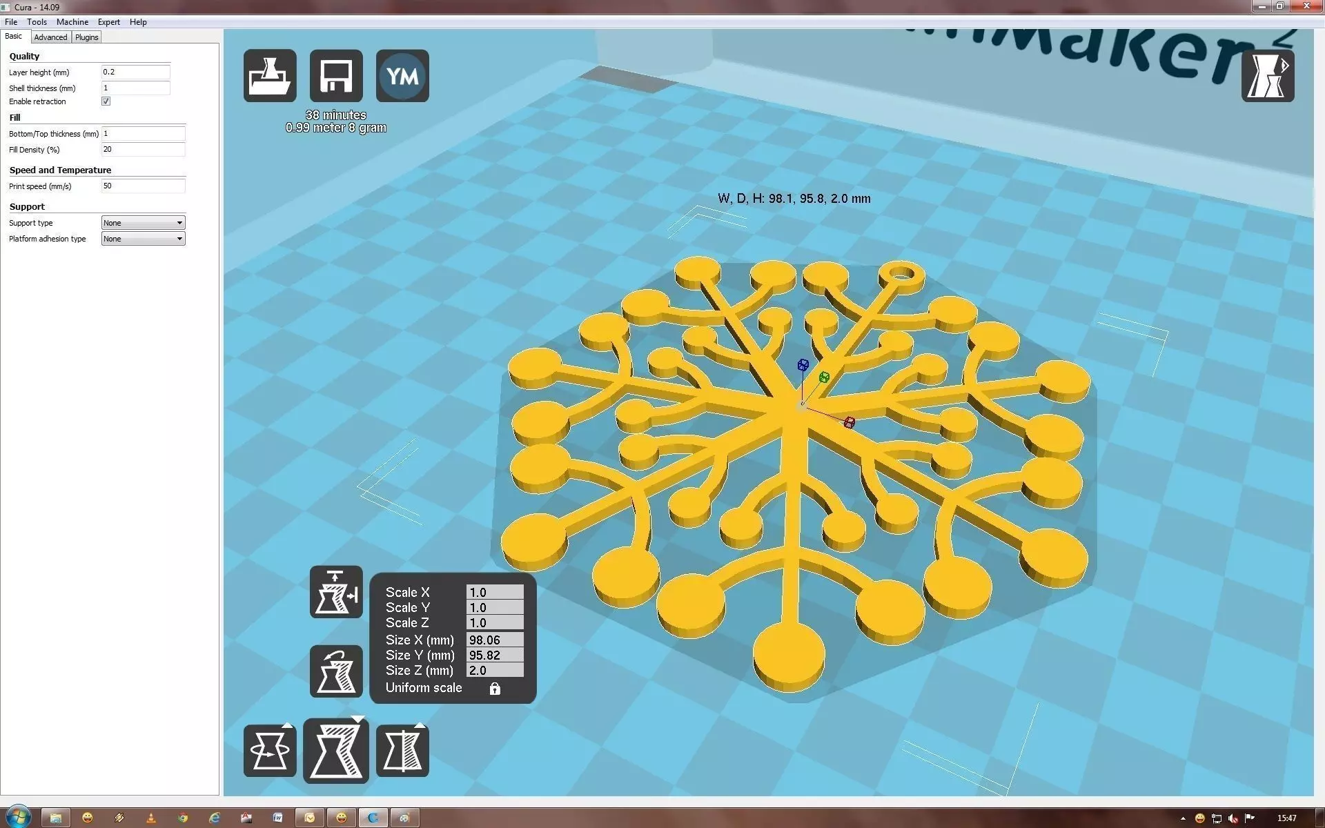 Snowflake maker 3D print model_0