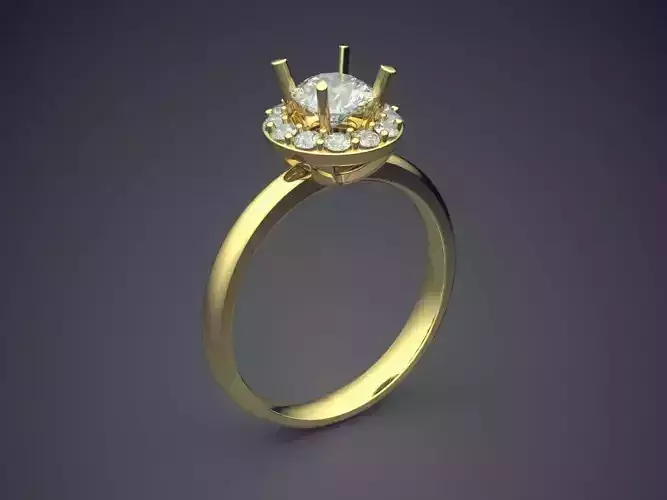 Engagement Ring With Diamonds CAD-5493