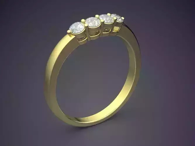 Engagement Ring With Diamonds CAD-5490