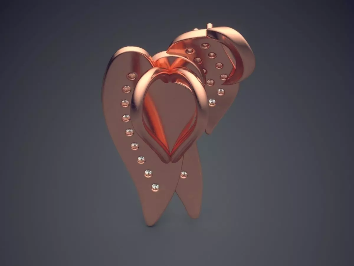 Pendant With Diamonds CAD-5494 3D print model_2