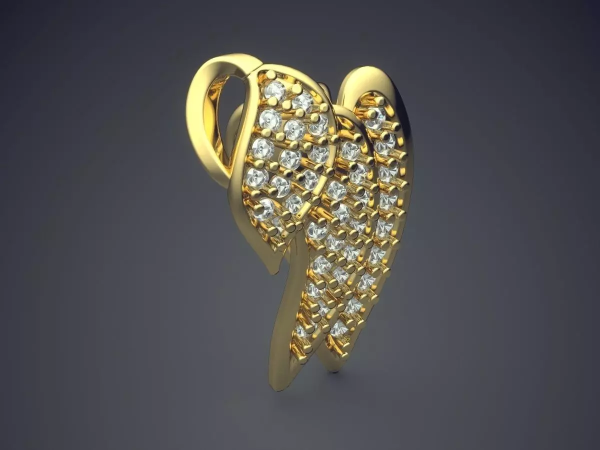 Pendant With Diamonds CAD-5494 3D print model_0