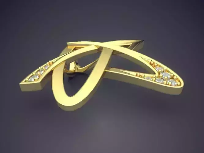 Pendant With Diamonds CAD-5488 3D print model