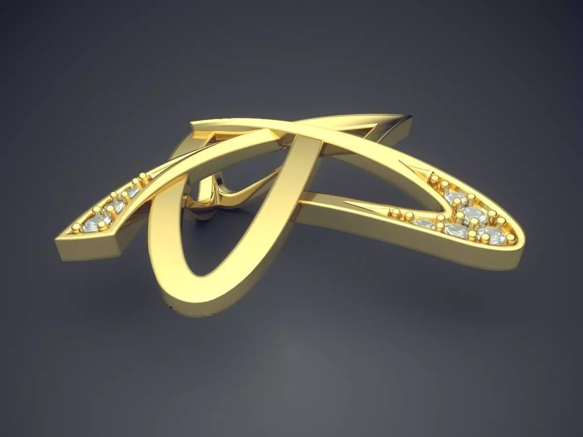 Pendant With Diamonds CAD-5488 3D print model_0