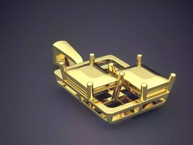 Square Pendant CAD-5486 3D print model