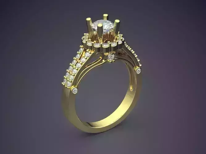 Engagement Ring With Diamonds CAD-5487
