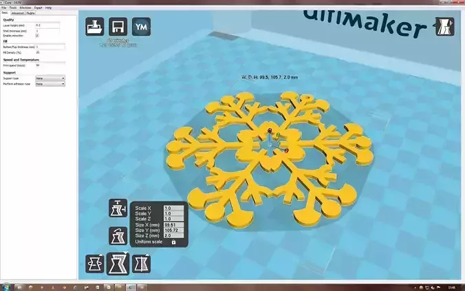 Snowflake maker 3D print model