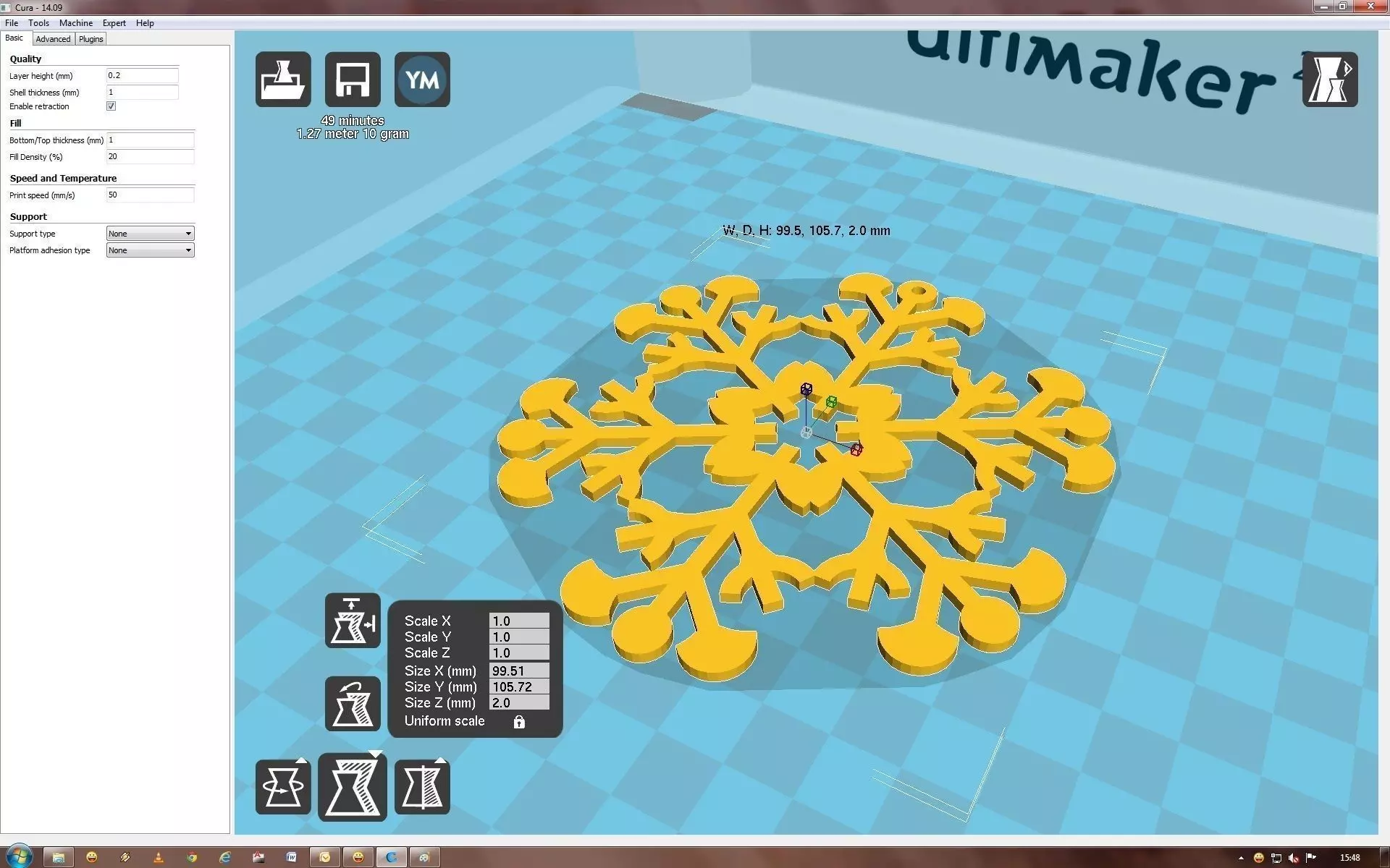 Snowflake maker 3D print model_0