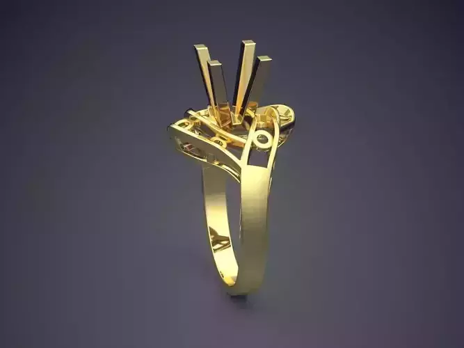 Ring With Columns On Top CAD 5472