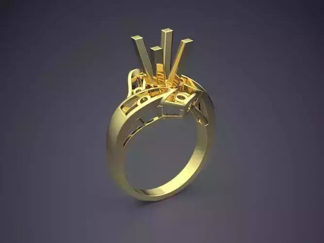 Ring With Columns On Top CAD 5472 3D print model