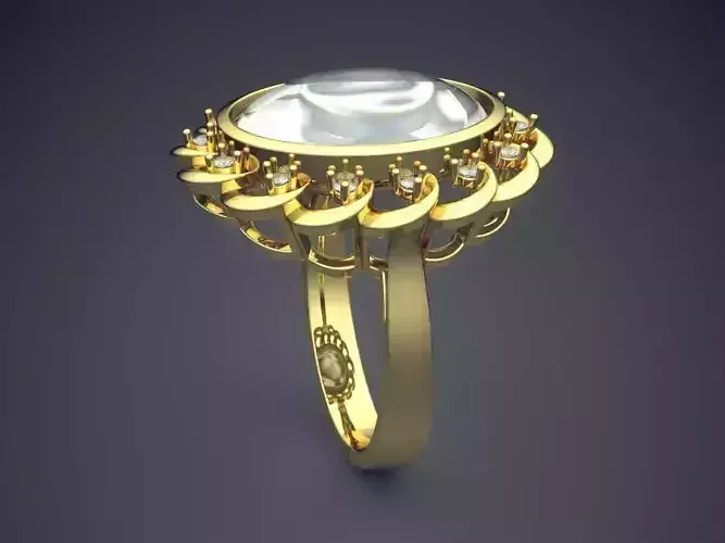 Ring With Huge Oval Diamond CAD 5470