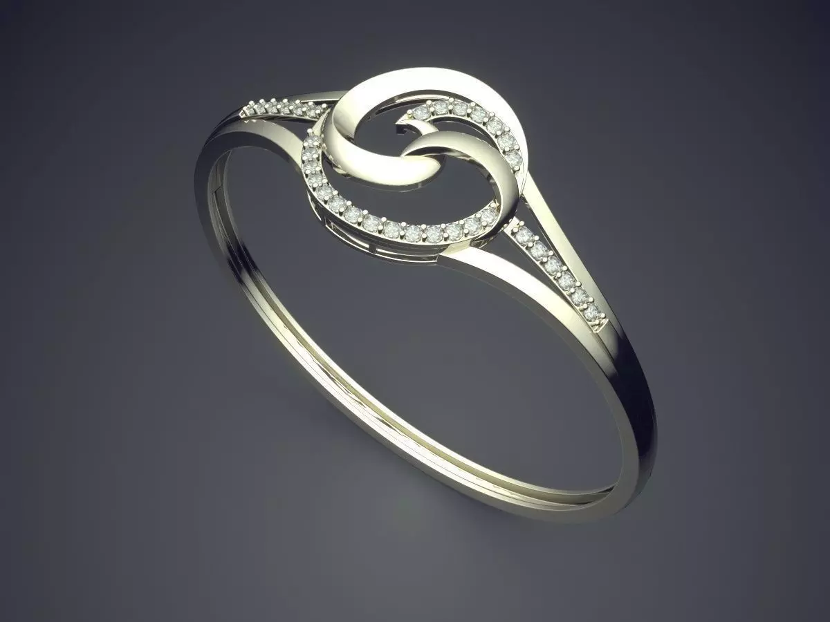 Thin Ring Wit Circle Ornament CAD 5468 3D print model_1