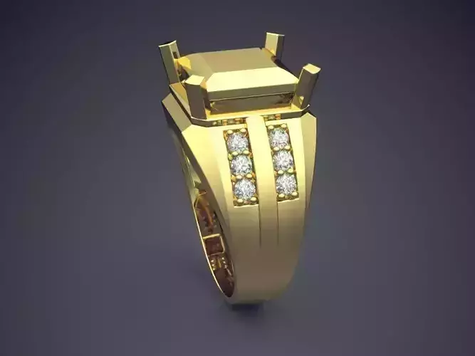 Ring With Big Square Ornament CAD 5465