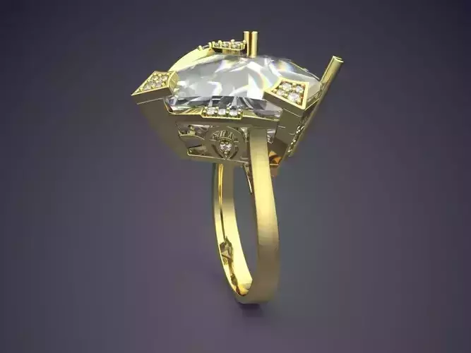 Thin Diamond With Huge Diamond CAD 5463