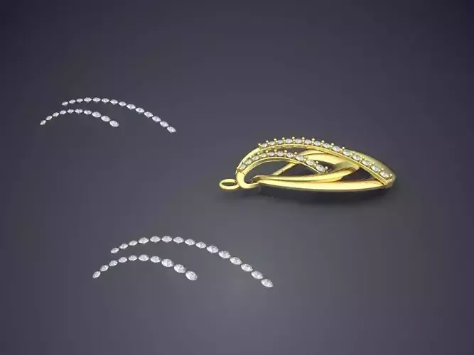 Hanging Earrings With Small Diamonds CAD 5458