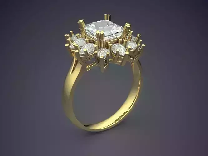 Luxury Thin Ring With A Lot Of Diamonds CAD 5452