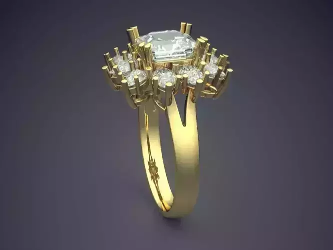 Luxury Thin Ring With A Lot Of Diamonds CAD 5452