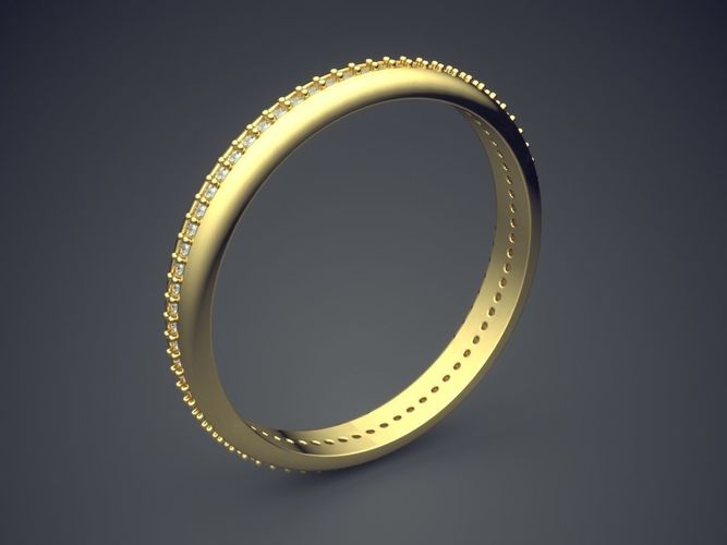 Simple Thin Ring With Dots CAD 5450 3D print model