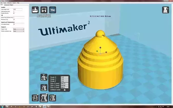 Snowflake beehive on computer screen 3D print model