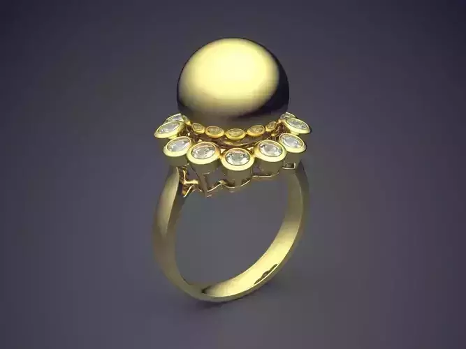 Thin Diamonds With Spheres On Top And Little Diamonds CAD 5443