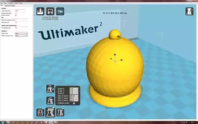 Snowflake egg on computer screen 3D print model