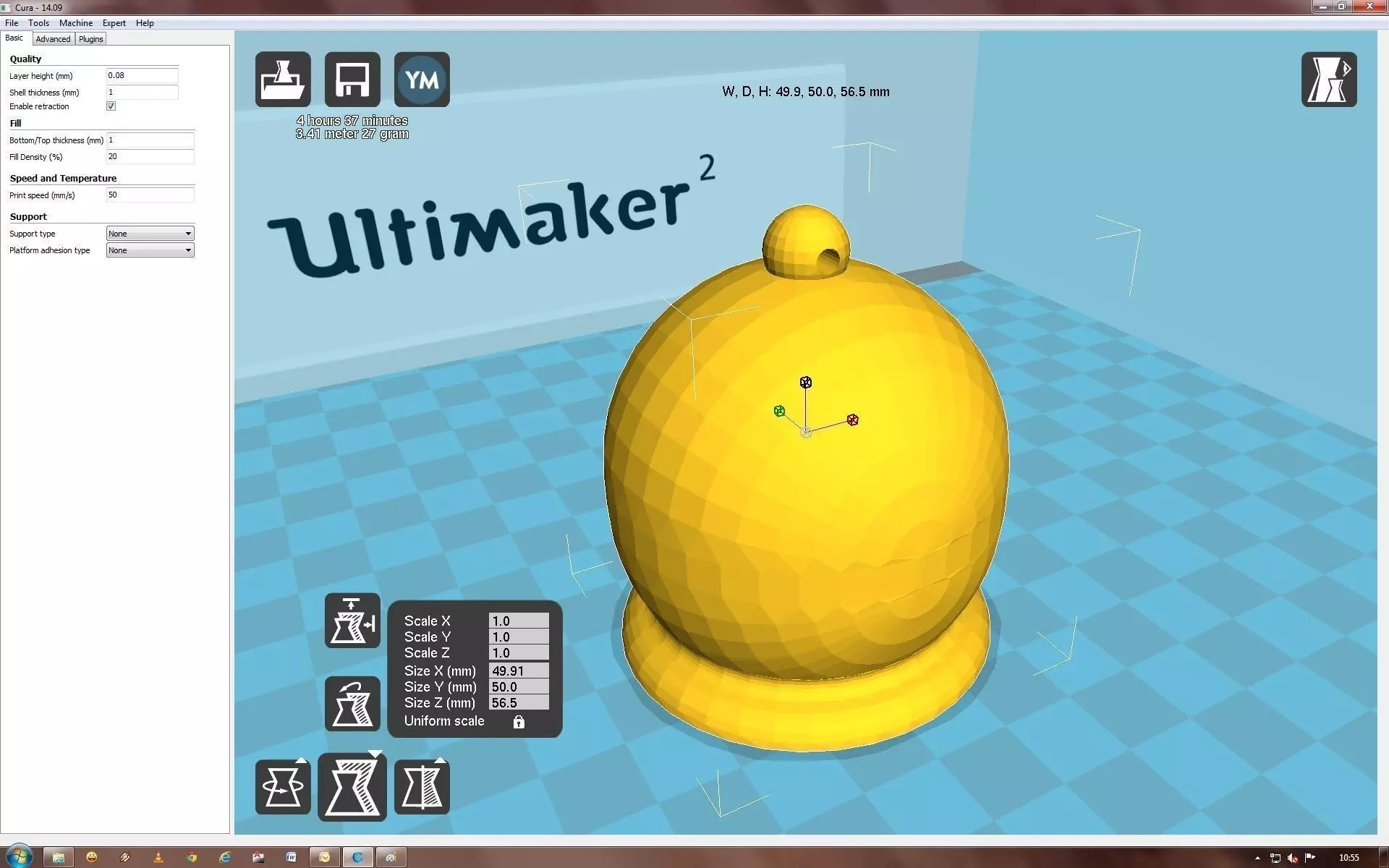 Snowflake egg on computer screen 3D print model_0