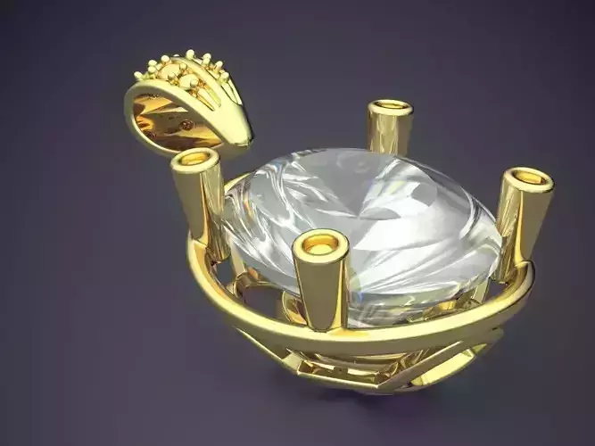 Pendant With Diamond CAD-5422 3D print model
