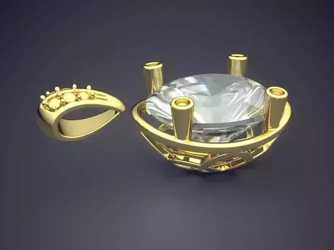 Pendant With Diamond CAD-5422