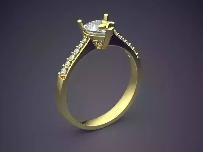 Engagement Ring With Diamonds CAD-5421