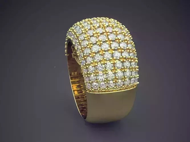 Very Thick Ring Covered With Diamonds CAD 5426