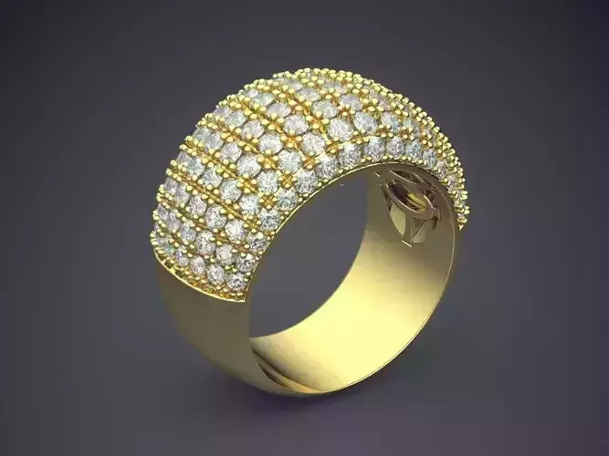 Very Thick Ring Covered With Diamonds CAD 5426